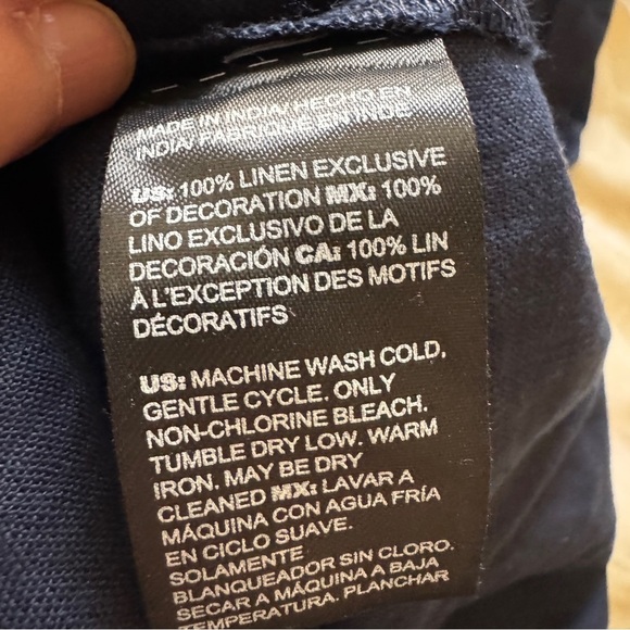 NWT Chico's Linen Classic Navy Sundress Size 18 - Picture 8 of 8